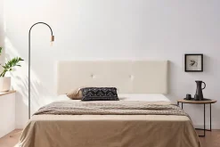 Moonia Tête de Lit Tapisée ALMA Simili cuir 170x50x5 cm - Beige -* Tête De Lit
