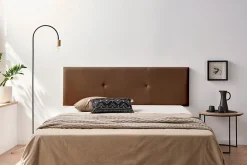 Tête de Lit Tapisée ALMA Simili cuir 160x50x5 cm - Marron ->Moonia Clearance
