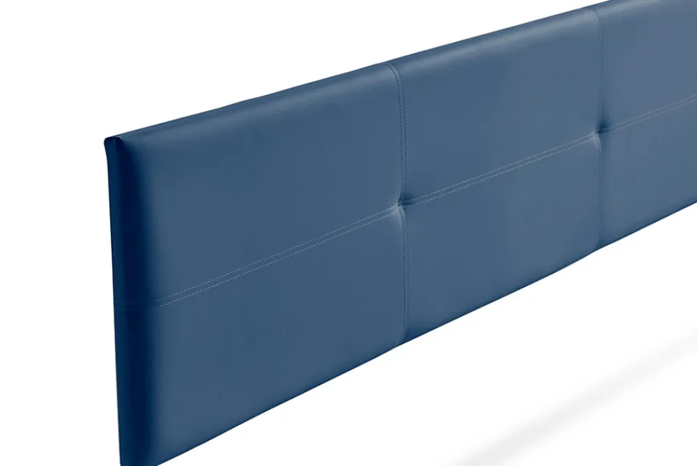 Tête de Lit Tapisée ALMA Simili cuir 90x50x5 cm - Bleu Foncé ->Moonia Online