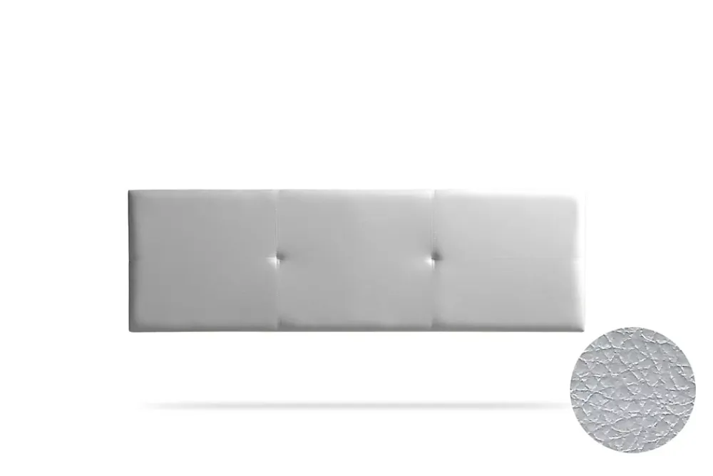 Moonia Tête de Lit Tapisée ALMA Simili cuir 90x50x5 cm - Argent -* Tête De Lit