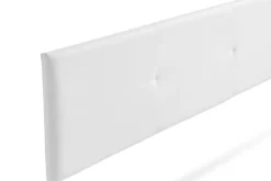 Tête de Lit Tapisée ALMA Simili cuir 100x50x5 cm - Blanc -><noscript><img width=