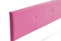 Tête de Lit Tapisée ALMA Simili cuir 145x50x5 cm - Rose -><noscript><img width=