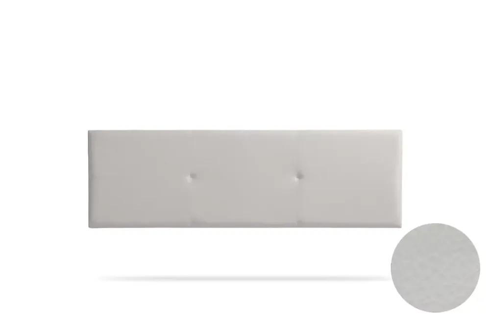 Moonia Tête de Lit Tapisée ALMA Simili cuir 100x50x5 cm - Gris Clair -* Tête De Lit
