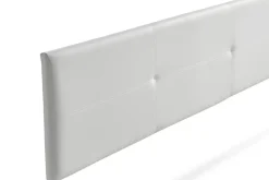 Moonia Tête de Lit Tapisée ALMA Simili cuir 100x50x5 cm - Gris Clair -* Tête De Lit
