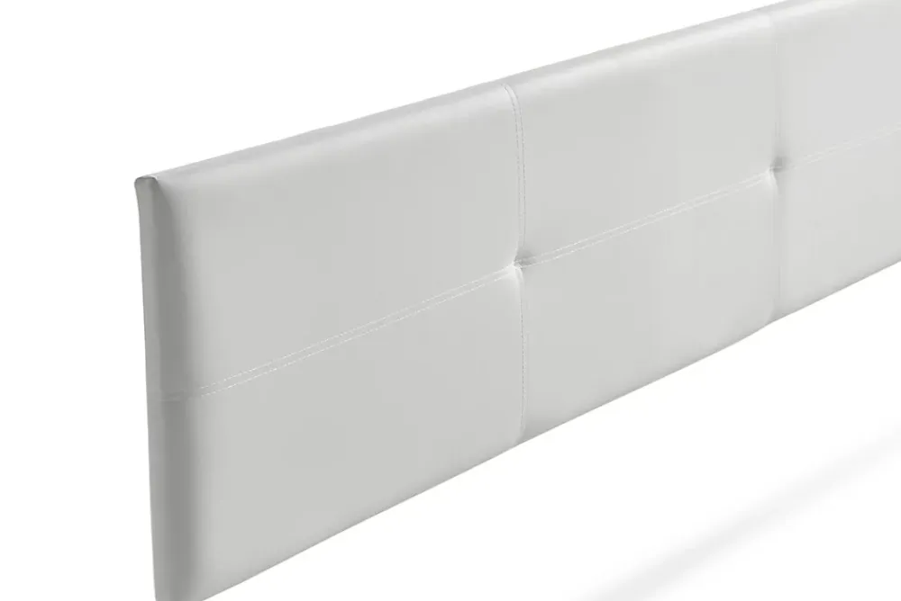 Moonia Tête de Lit Tapisée ALMA Simili cuir 100x50x5 cm - Gris Clair -* Tête De Lit