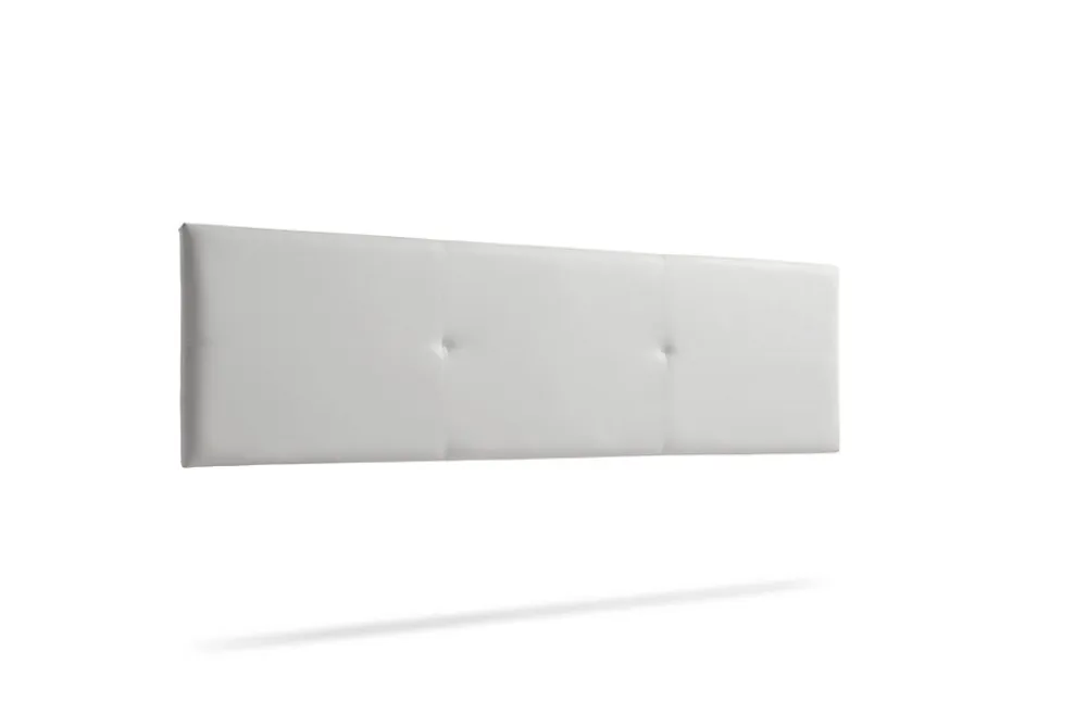 Moonia Tête de Lit Tapisée ALMA Simili cuir 100x50x5 cm - Gris Clair -* Tête De Lit