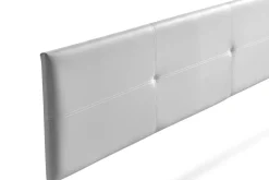 Tête de Lit Tapisée ALMA Simili cuir 145x50x5 cm - Argent -><noscript><img width=