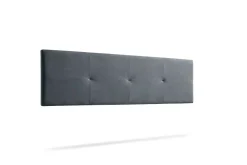 Moonia Tête de Lit Tapisée ALTEA Aqualine 145x50x5 cm - Gris Foncé -* Tête De Lit