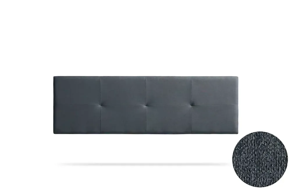Moonia Tête de Lit Tapisée ALTEA Aqualine 145x50x5 cm - Gris Foncé -* Tête De Lit
