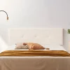 Moonia Tête de Lit Tapisée ALTEA Aqualine 130x50x5 cm - Beige -* Tête De Lit