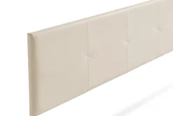 Tête de Lit Tapisée ALTEA Simili cuir 100x50x5 cm - Blanc Cassé -><noscript><img width=