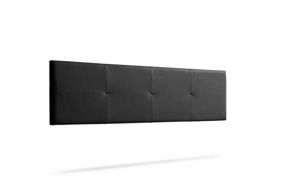Moonia Tête de Lit Tapisée ALTEA Simili cuir 100x50x5 cm - Noir -* Tête De Lit