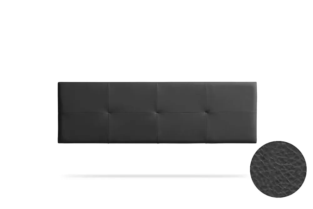 Moonia Tête de Lit Tapisée ALTEA Simili cuir 100x50x5 cm - Noir -* Tête De Lit