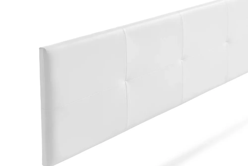 Moonia Tête de Lit Tapisée ALTEA Simili cuir 145x50x5 cm - Blanc -* Tête De Lit