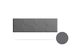 Moonia Tête de Lit Tapisée ALTEA Simili cuir 130x50x5 cm - Gris Foncé -* Tête De Lit