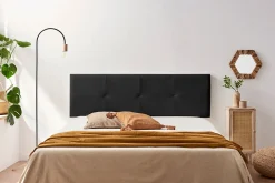 Tête de Lit Tapisée ALTEA Simili cuir 90x50x5 cm - Noir ->Moonia New