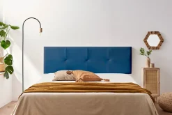 Moonia Tête de Lit Tapisée ALTEA Simili cuir 90x50x5 cm - Bleu Foncé -* Tête De Lit