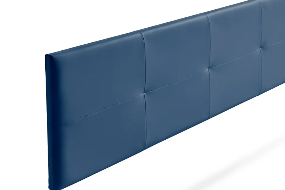 Moonia Tête de Lit Tapisée ALTEA Simili cuir 90x50x5 cm - Bleu Foncé -* Tête De Lit