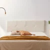 Moonia Tête de Lit Tapisée ALTEA Simili cuir 160x50x5 cm - Beige -* Tête De Lit