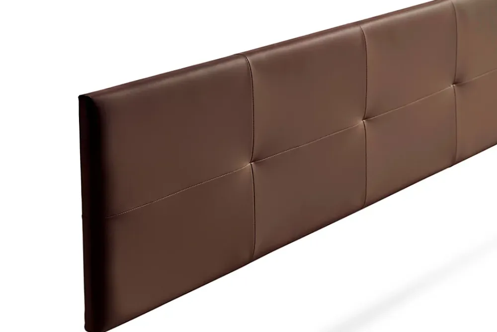 Moonia Tête de Lit Tapisée ALTEA Simili cuir 115x50x5 cm - Marron -* Tête De Lit