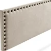 Moonia Tête de Lit Tapisée MODENA Aqualine 90x55x8 cm - Beige Toast -* Tête De Lit