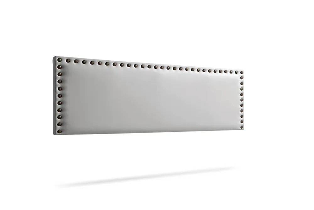 Moonia Tête de Lit Tapisée MODENA Simili cuir 130x55x8 cm - Argent -* Tête De Lit