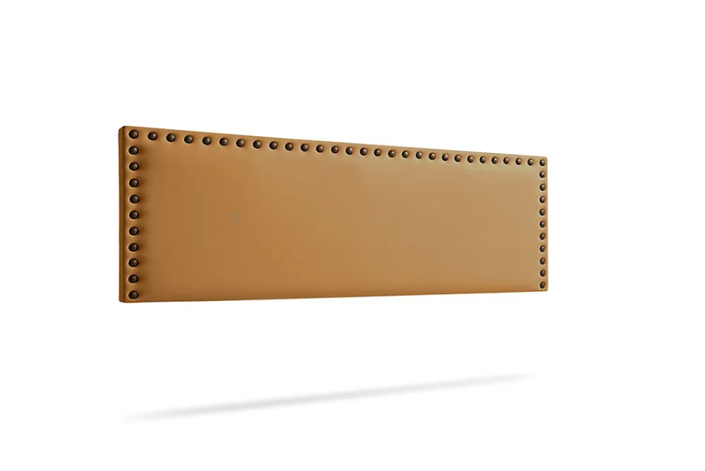 Tête de Lit Tapisée MODENA Simili cuir 130x55x8 cm - Marron Clair ->Moonia Sale