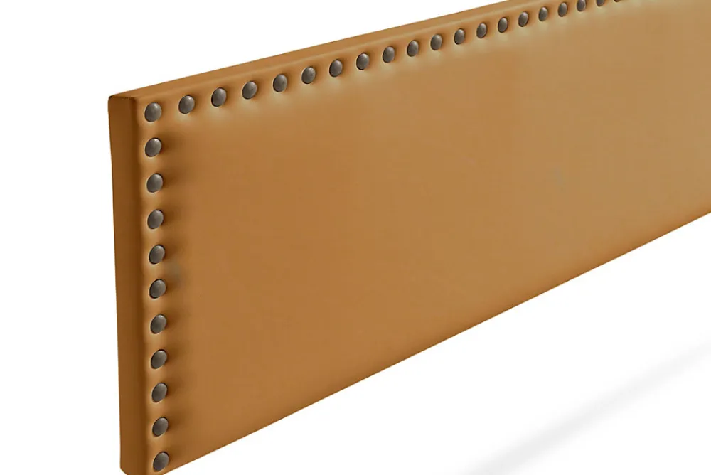Tête de Lit Tapisée MODENA Simili cuir 130x55x8 cm - Marron Clair ->Moonia Sale