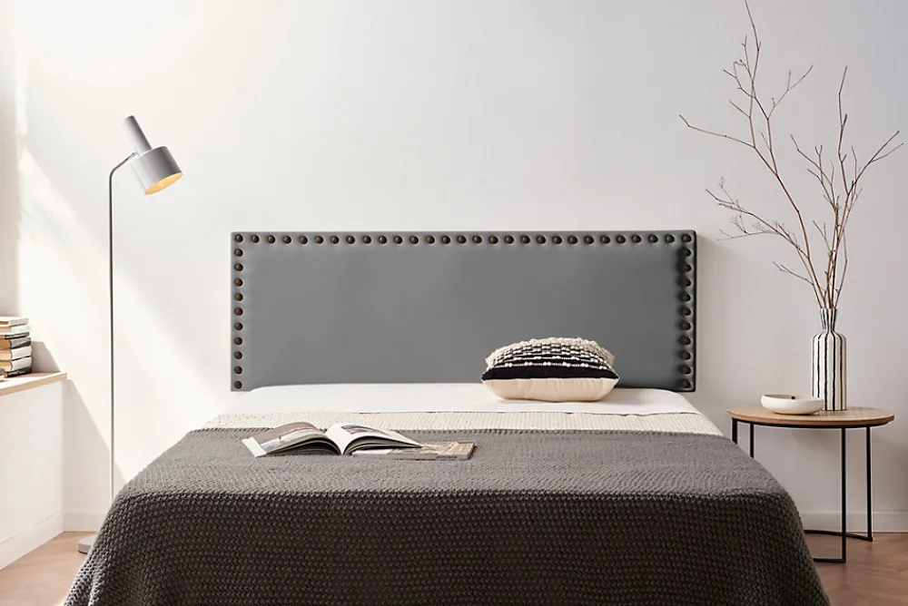 Tête de Lit Tapisée MODENA Simili cuir 100x55x8 cm - Gris Foncé ->Moonia Clearance