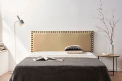 Tête de Lit Tapisée MODENA Simili cuir 115x55x8 cm - Or ->Moonia New