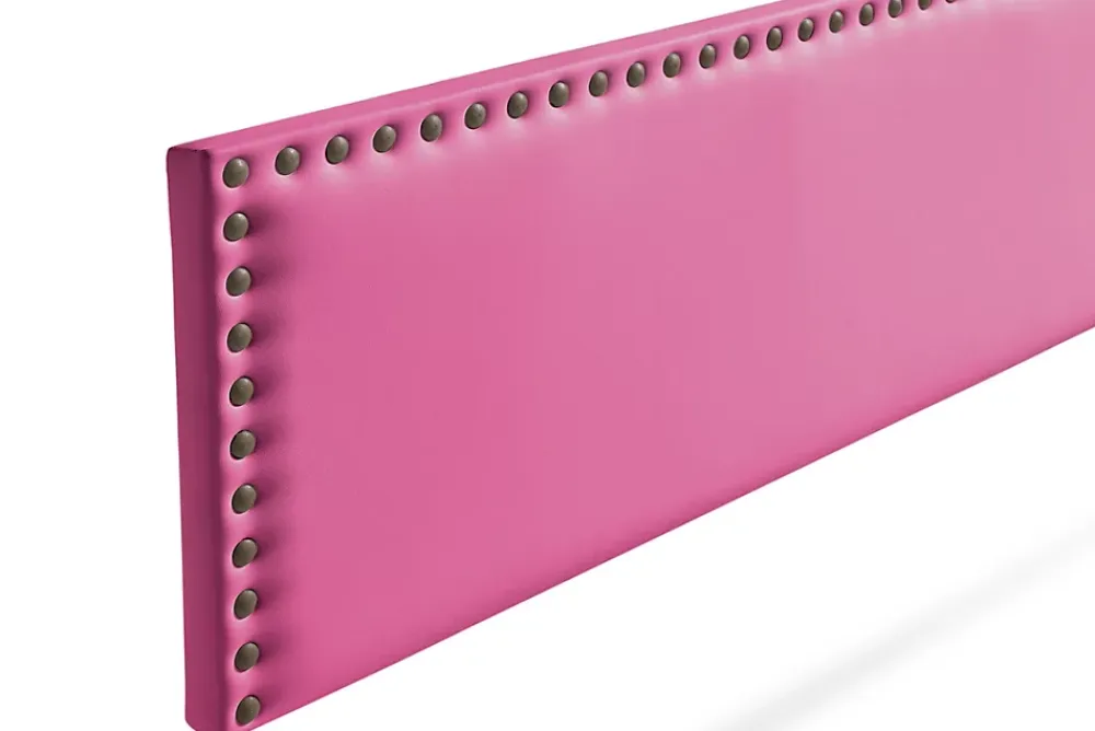 Moonia Tête de Lit Tapisée MODENA Simili cuir 100x55x8 cm - Rose -* Tête De Lit