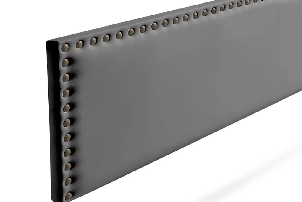 Moonia Tête de Lit Tapisée MODENA Simili cuir 160x55x8 cm - Gris Foncé -* Tête De Lit