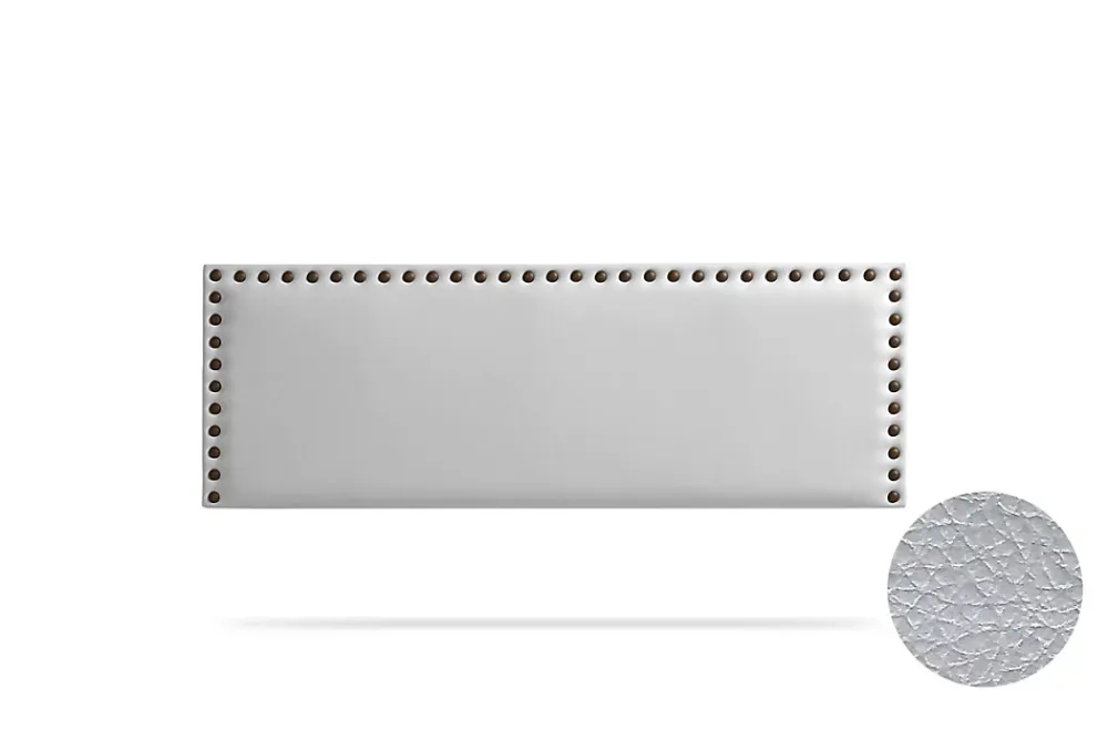 Moonia Tête de Lit Tapisée MODENA Simili cuir 115x55x8 cm - Argent -* Tête De Lit