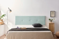 Moonia Tête de Lit Tapisée NAPOLI Aqualine 160x50x5 cm - Vert Aqua -* Tête De Lit