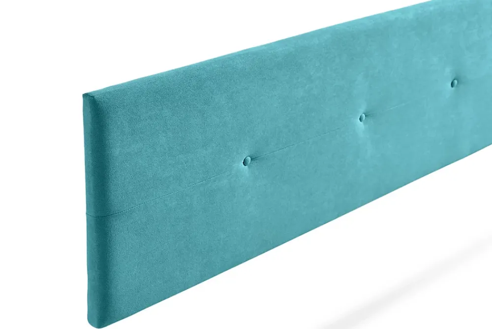 Moonia Tête de Lit Tapisée NAPOLI Aqualine 160x50x5 cm - Turquoise -* Tête De Lit