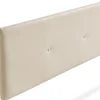 Moonia Tête de Lit Tapisée NAPOLI Simili cuir 160x50x5 cm - Blanc Cassé -* Tête De Lit
