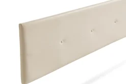 Moonia Tête de Lit Tapisée NAPOLI Simili cuir 160x50x5 cm - Blanc Cassé -* Tête De Lit