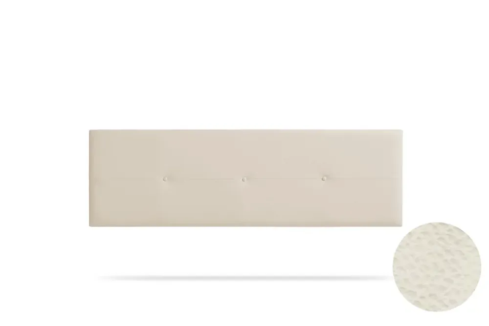 Moonia Tête de Lit Tapisée NAPOLI Simili cuir 160x50x5 cm - Blanc Cassé -* Tête De Lit