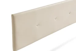 Tête de Lit Tapisée NAPOLI Simili cuir 145x50x5 cm - Blanc Cassé -><noscript><img width=