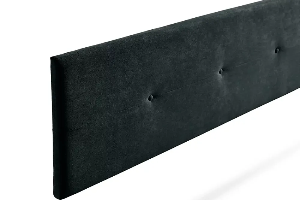 Moonia Tête de Lit Tapisée NAPOLI Aqualine 170x50x5 cm - Noir -* Tête De Lit