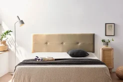 Moonia Tête de Lit Tapisée NAPOLI Simili cuir 90x50x5 cm - Or -* Tête De Lit