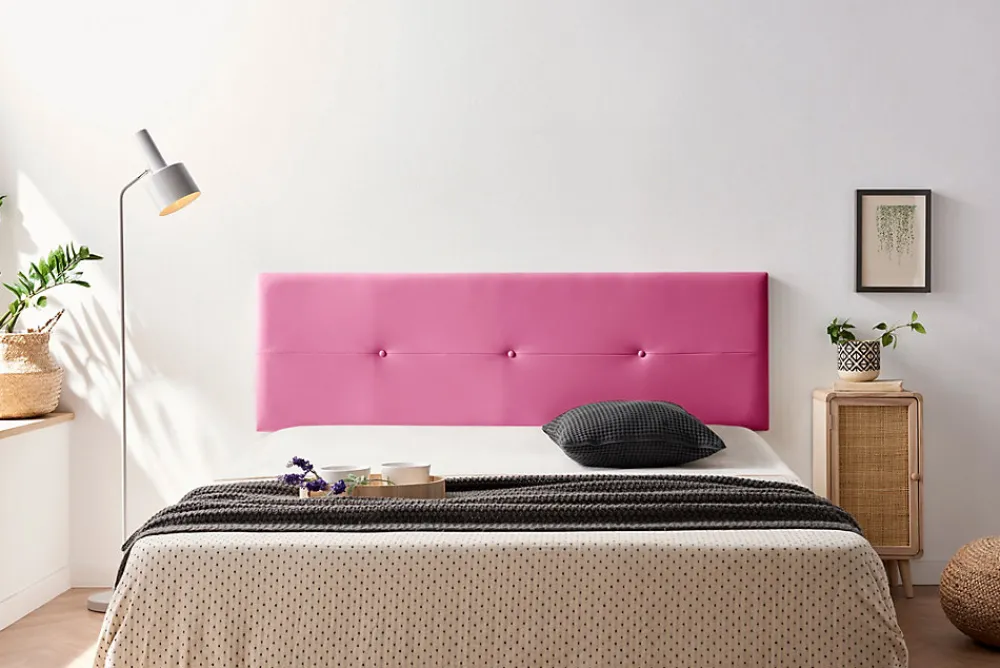 Tête de Lit Tapisée NAPOLI Simili cuir 115x50x5 cm - Rose ->Moonia Sale