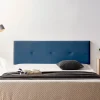 Moonia Tête de Lit Tapisée NAPOLI Simili cuir 90x50x5 cm - Bleu Foncé -* Tête De Lit