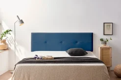 Moonia Tête de Lit Tapisée NAPOLI Simili cuir 90x50x5 cm - Bleu Foncé -* Tête De Lit