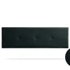 Tête de Lit Tapisée NAPOLI Aqualine 160x50x5 cm - Noir ->Moonia Outlet