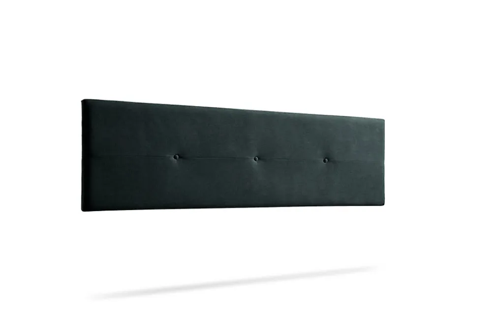 Tête de Lit Tapisée NAPOLI Aqualine 160x50x5 cm - Noir ->Moonia Outlet