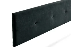 Tête de Lit Tapisée NAPOLI Aqualine 160x50x5 cm - Noir -><noscript><img width=