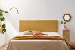Moonia Tête de Lit Tapisée NOVA Aqualine 160x50x5 cm - Moutarde -* Tête De Lit