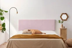 Tête de Lit Tapisée NOVA Aqualine 130x50x5 cm - Rose Clair ->Moonia Discount