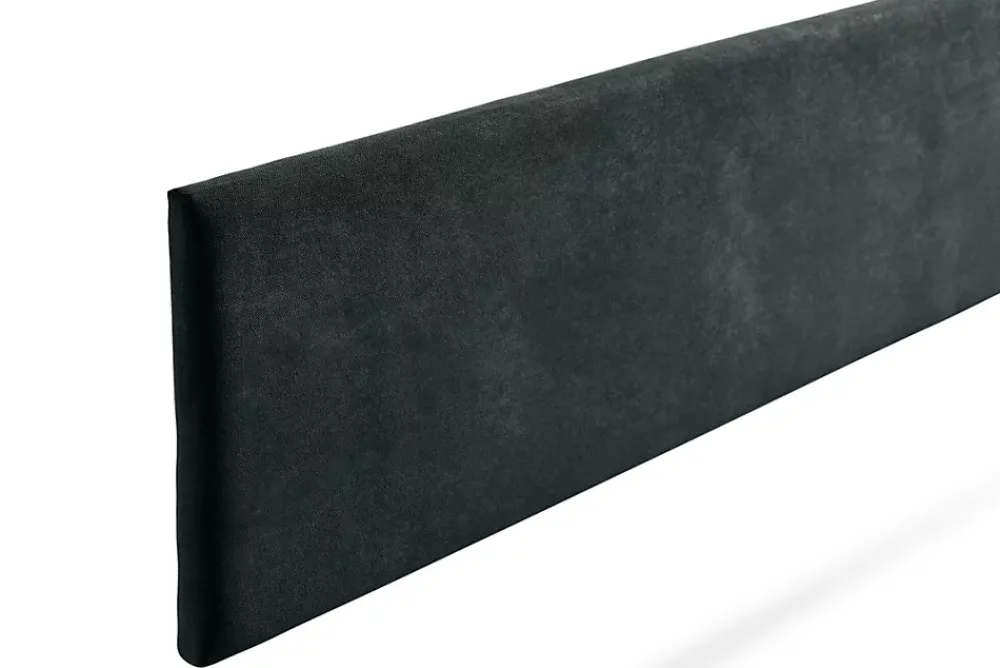 Moonia Tête de Lit Tapisée NOVA Aqualine 130x50x5 cm - Noir -* Tête De Lit